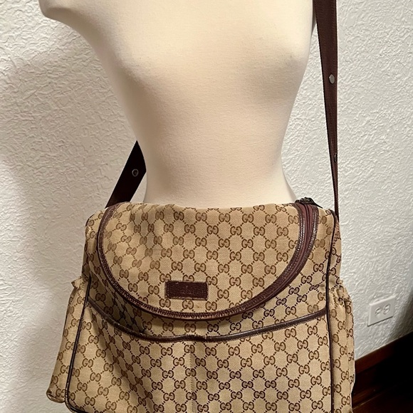 Gucci Monogram Canvas Diaper Bag - Picture 14 of 16